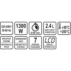 LUND Friteuza 1300W, 2.4L..